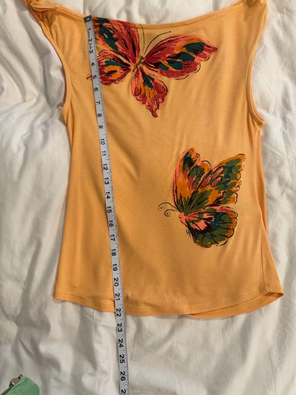 Urban Outfitters Butterfly Tie Shoulder Top Small Y2K Boho - Picture 8 of 13